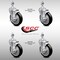 Service Caster 5 Inch SS Black Polyurethane Wheel Swivel 1/2 Inch Threaded Stem Caster Set Brake SCC-SSTS20S514-PPUB-BLK-TLB-121315-4 - alternate 5